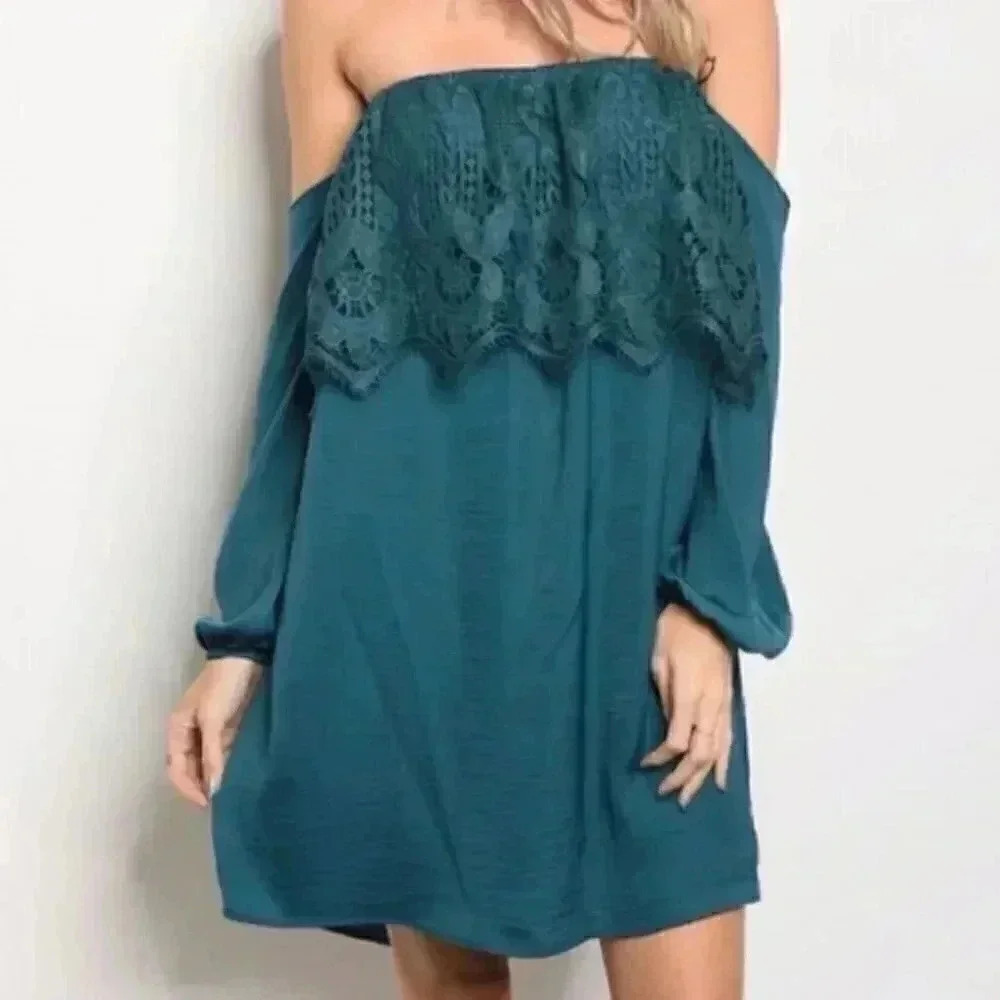 JOY HAN TEAL DRESS